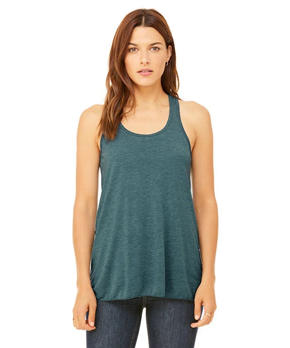 B8800 - Bella + Canvas Ladies Flowy Racerback Tank Top | Heather Deep Teal