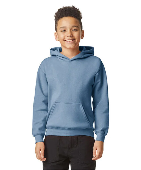 SF500B - Gildan Youth Softstyle Midweight Fleece Hooded Sweatshirt | Stone Blue