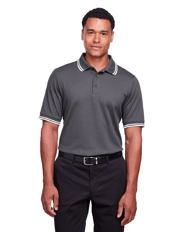 Devon & Jones DG20C Men's CrownLux Performance Plaited Tipped Polo