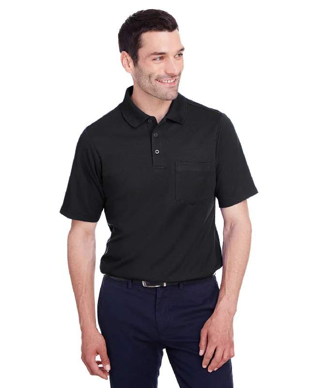 Devon & Jones DG20P Men's CrownLux Performance Plaited Polo with Pocket