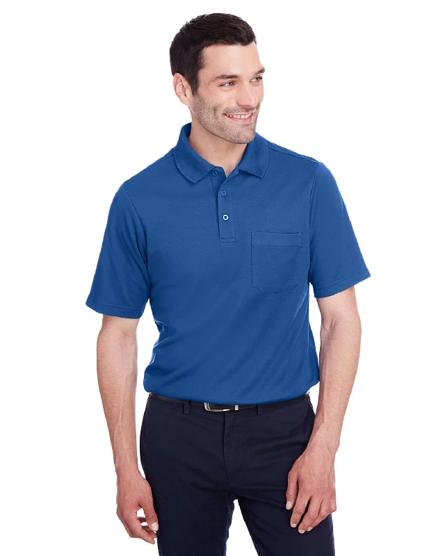 Devon & Jones DG20P Men's CrownLux Performance Plaited Polo with Pocket