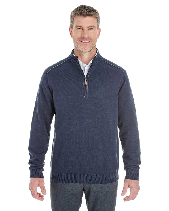 Devon & Jones DG478 Men's Manchester Fully-Fashioned Quarter-Zip Sweater