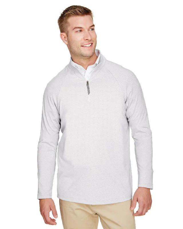 Devon & Jones DG480 CrownLux Performance Men's Clubhouse Micro-Stripe Quarter-Zip