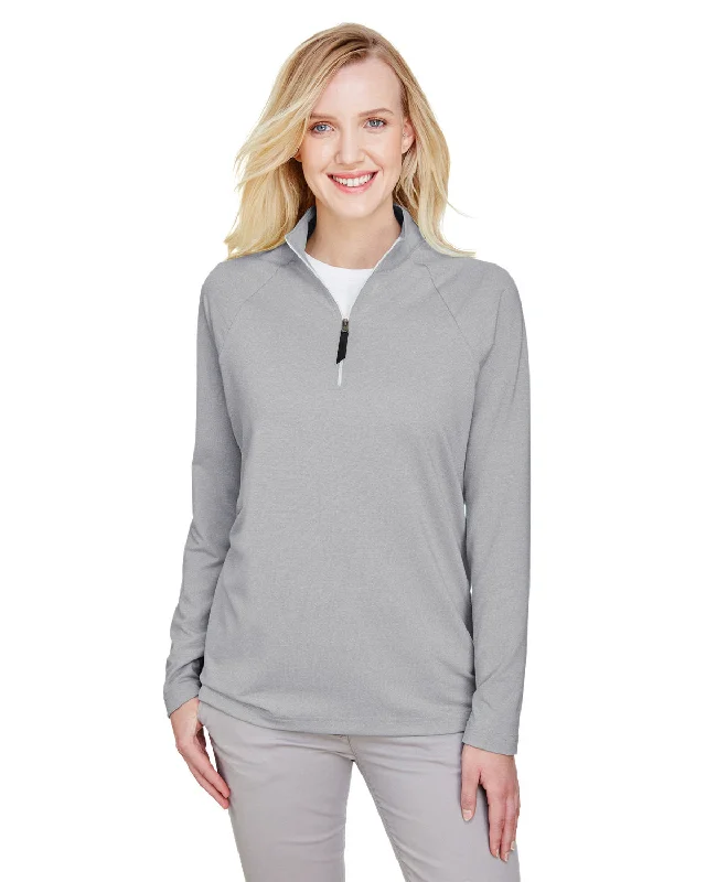 Devon & Jones DG480W CrownLux Performance Ladies' Clubhouse Micro-Stripe Quarter-Zip