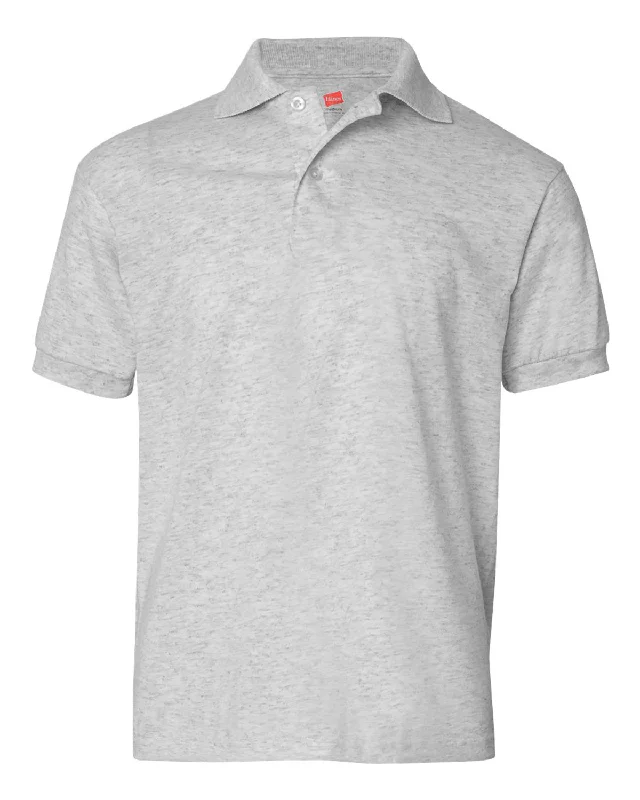 Hanes 054Y Youth 50/50 EcoSmart Jersey Knit Polo