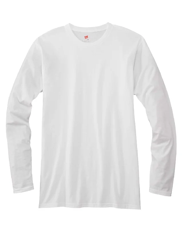 Hanes 498L Adult Nano-T Long-Sleeve T-Shirt